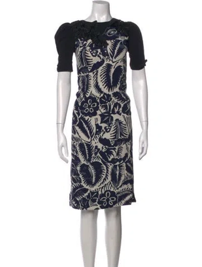 Pre-owned Marc Jacobs Printed Midi Length Dress In Blue