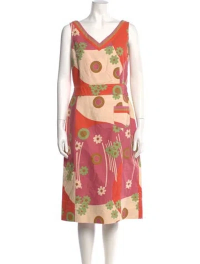 Pre-owned Marc Jacobs Printed Midi Length Dress In Neutral