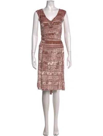 Pre-owned Marc Jacobs Printed Midi Length Dress In Pink