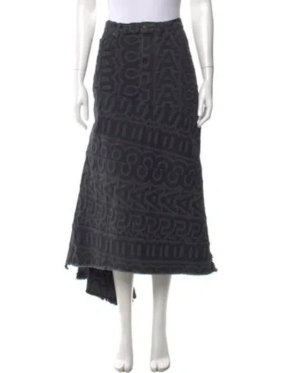 Pre-owned Marc Jacobs Printed Midi Length Skirt In Black