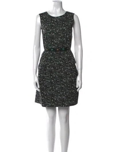 Pre-owned Marc Jacobs Printed Mini Dress In Black