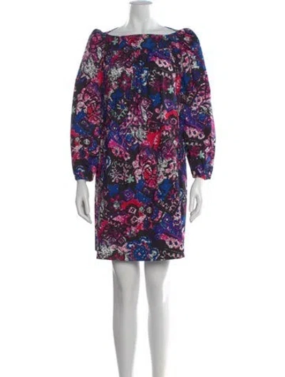 Pre-owned Marc Jacobs Printed Mini Dress In Blue