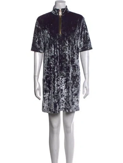 Pre-owned Marc Jacobs Printed Mini Dress In Blue