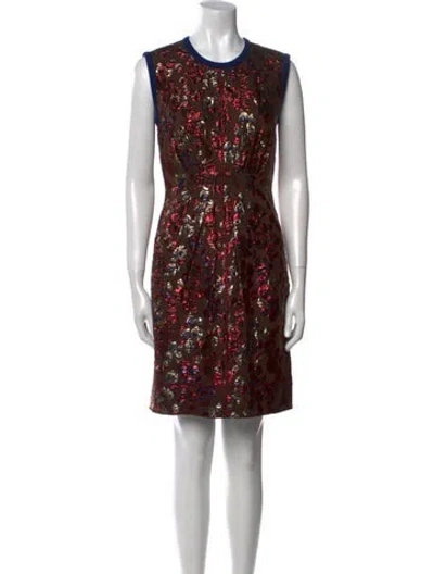 Pre-owned Marc Jacobs Printed Mini Dress In Brown