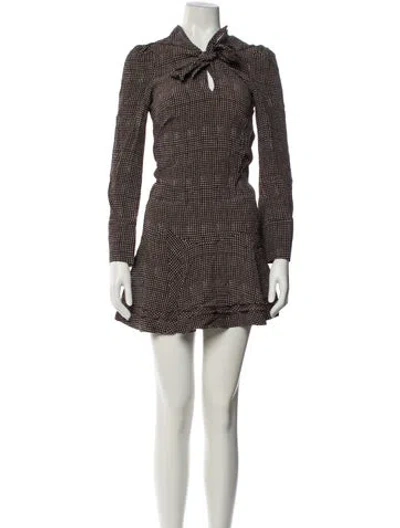 Pre-owned Marc Jacobs Printed Mini Dress In Brown