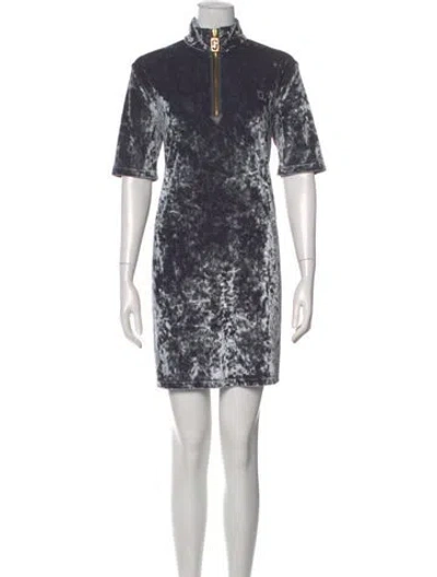 Pre-owned Marc Jacobs Printed Mini Dress In Gray