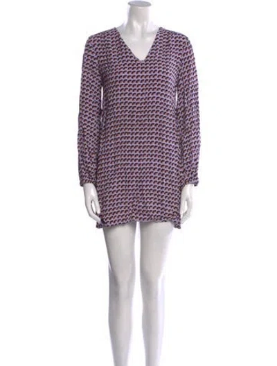 Pre-owned Marc Jacobs Printed Mini Dress In Purple