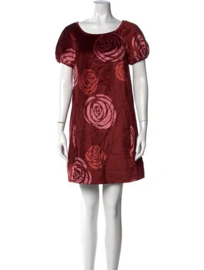 Pre-owned Marc Jacobs Printed Mini Dress In Red
