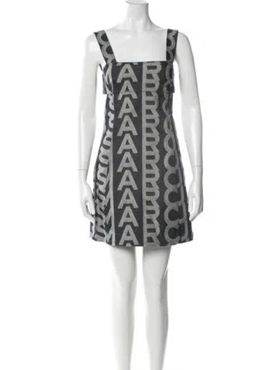 Pre-owned Marc Jacobs Printed Mini Dress W/ Tags In Blue