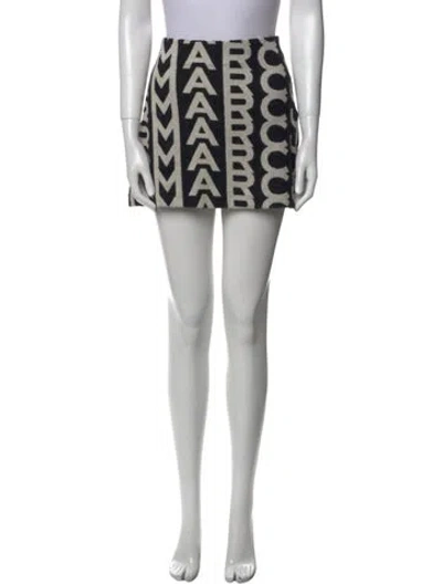 Pre-owned Marc Jacobs Printed Mini Skirt In Black