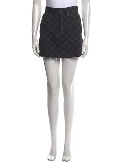 Pre-owned Marc Jacobs Printed Mini Skirt In Black