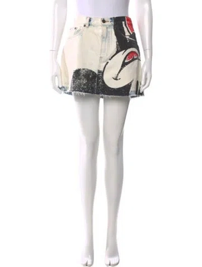 Pre-owned Marc Jacobs Printed Mini Skirt In Neutral