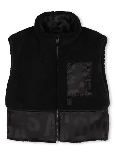Marc Jacobs Kids' Printed Reversible Puffer Gilet In Black