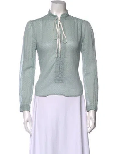 Pre-owned Marc Jacobs Printed Tie Neck Blouse In Multi