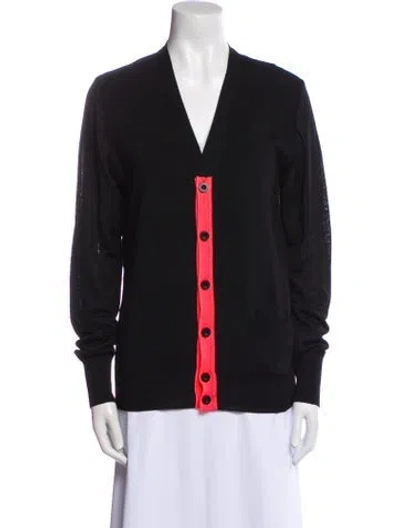 Pre-owned Marc Jacobs Printed V-neck Sweater In Black