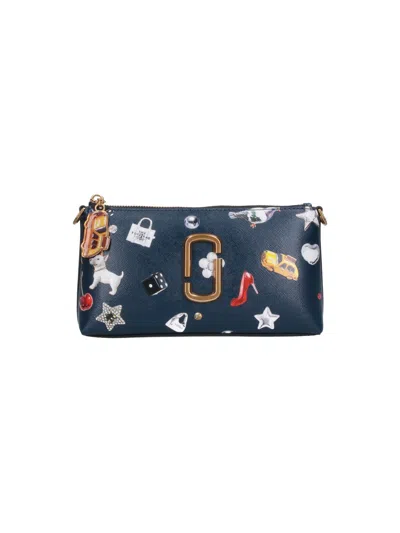 Marc Jacobs Printed Zip Pouch Crossbody Bag In Blue