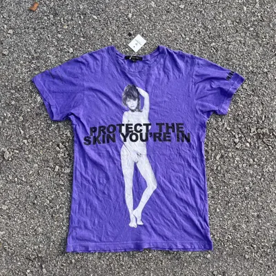 Pre-owned Marc Jacobs “protect The Skin You're In' Campaign Tee By Rinka In Purple