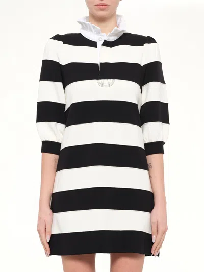 Marc Jacobs Puff Sleeve Dress Multicolour / M In White
