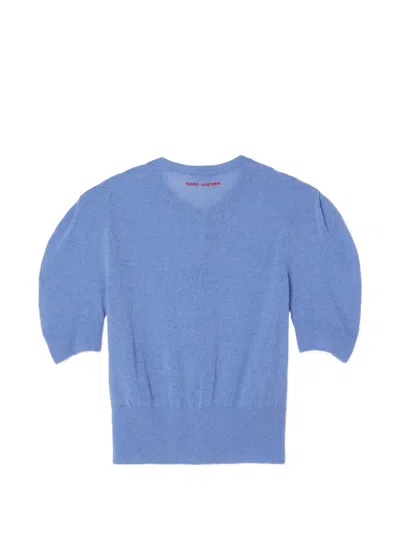 Marc Jacobs Puff-sleeve T-shirt In Blue