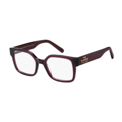 Marc Jacobs Purple Acetate Glasses (frames) In Red