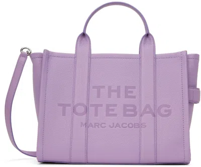 Marc Jacobs Purple 'the Leather Medium' Tote In 545 Wisteria