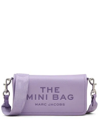 MARC JACOBS PURPLE THE LEATHER MINI CROSSBODY BAG
