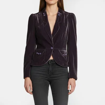 Pre-owned Marc Jacobs Purple Velvet Long Sleeve Blazer S