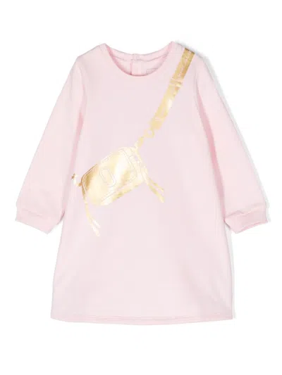 Marc Jacobs Babies' Purse-print Dress In Pink