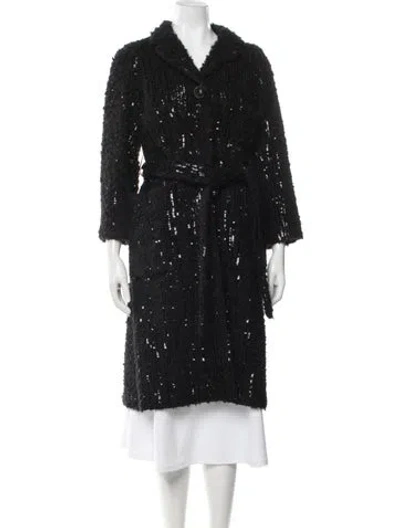 Pre-owned Marc Jacobs Pvc Faux Fur Coat In Black