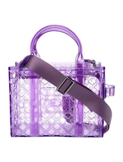 Pre-owned Marc Jacobs Pvc Messenger Bag In Clear/purple