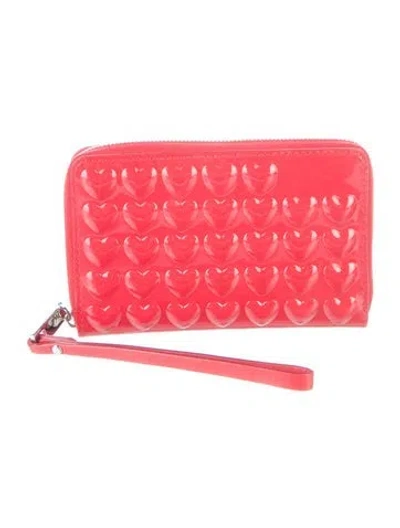 Pre-owned Marc Jacobs Pvc Wristlet In Red