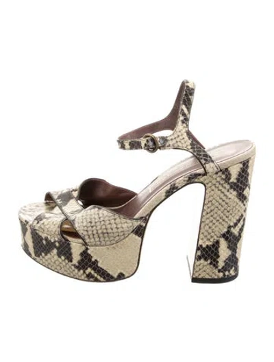Pre-owned Marc Jacobs Python Animal Print Sandals