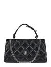 Marc Jacobs Quilted Black Shoulder Bag With Dual Chain Strap In Black