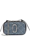 Marc Jacobs Small Crossbody Bag The Snapshot In Quilted Denim In Blue