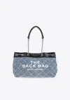 Marc Jacobs Quilted Denim Chain Sack Shoulder Bag In Blue