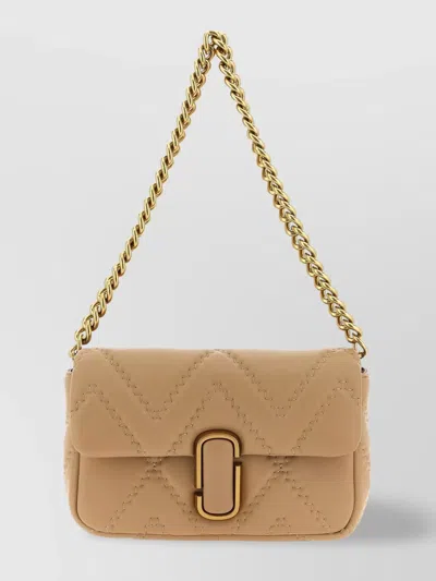 Marc Jacobs Quilted Leather Shoulder Bag With Adjustable Chain Strap