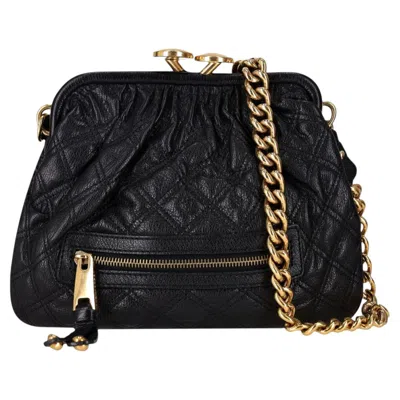 Pre-owned Marc Jacobs Quilted Leather Stam Bag In Black