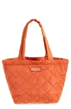 Marc Jacobs Quilted Medium Tote Bag In Mecca Orange