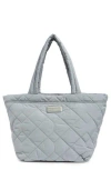 Marc Jacobs Quilted Medium Tote Bag In Rock Grey