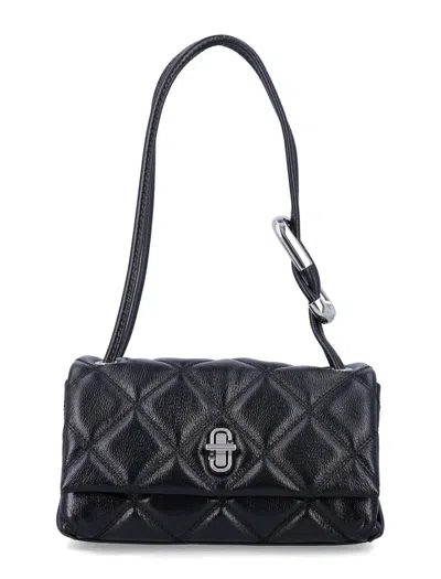 Marc Jacobs Quilted Mini Dual Leather Shoulder Bag In Orange