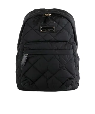 Marc Jacobs Quilted Nylon Backpack In Black