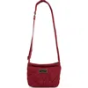 Marc Jacobs Quilted Nylon Crossbody Bag In Burgundy