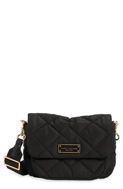 Marc Jacobs Quilted Nylon Messenger Bag In Black