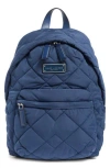 Marc Jacobs Quilted Nylon School Backpack In Blue