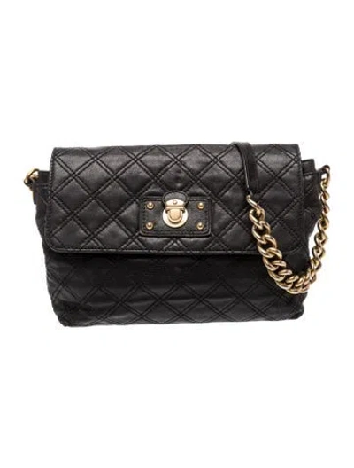 Pre-owned Marc Jacobs Quilted Shoulder Bag In Black