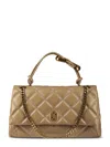 Marc Jacobs Quilted Shoulder Bag With Dual Chain Strap And Structured Silhouette In Brown