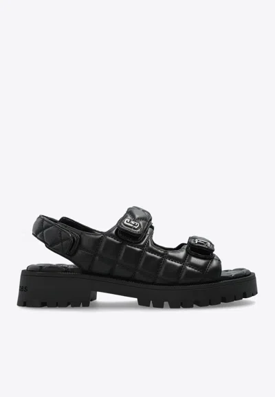 Marc Jacobs Quilted Sunny Sandals In Black