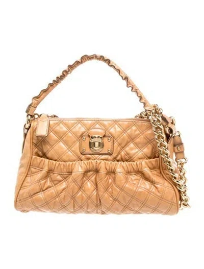 Pre-owned Marc Jacobs Quilted Top Handle Bag In Brown