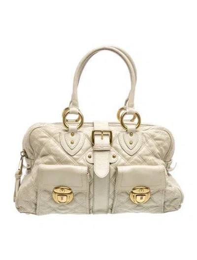 Pre-owned Marc Jacobs Quilted Top Handle Bag In Neutrals