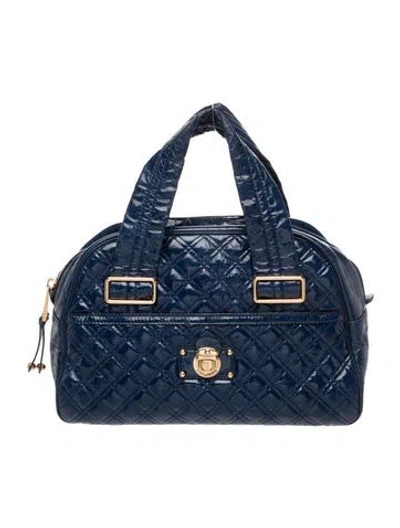 Pre-owned Marc Jacobs Quilted Top Handle Bag Vintage In Blue
